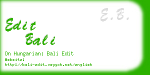 edit bali business card